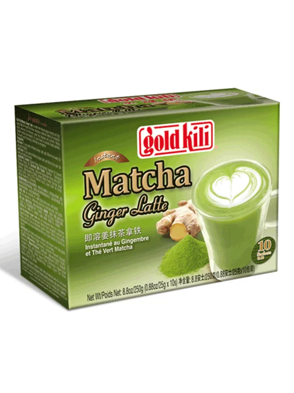 Gold Kili Instant Matcha napitak s đumbirom u kutiji sa 10 vrečica po 25g