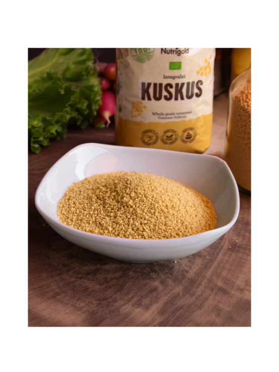 Nutrigold Kus kus integralni - Organski u prozirnoj plastičnoj ambalaži 1kg