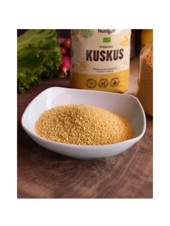 Nutrigold Kus kus integralni - Organski u prozirnoj plastičnoj ambalaži 1kg
