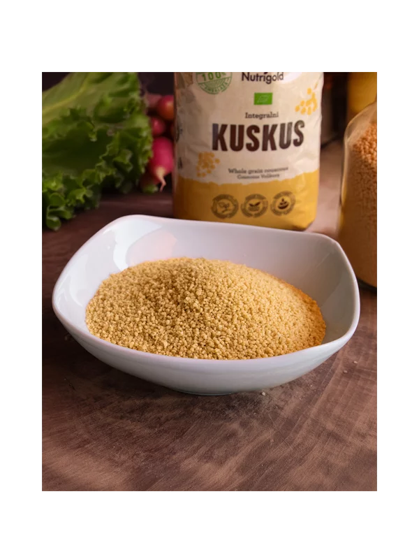 Nutrigold Kus kus integralni - Organski u prozirnoj plastičnoj ambalaži 1kg