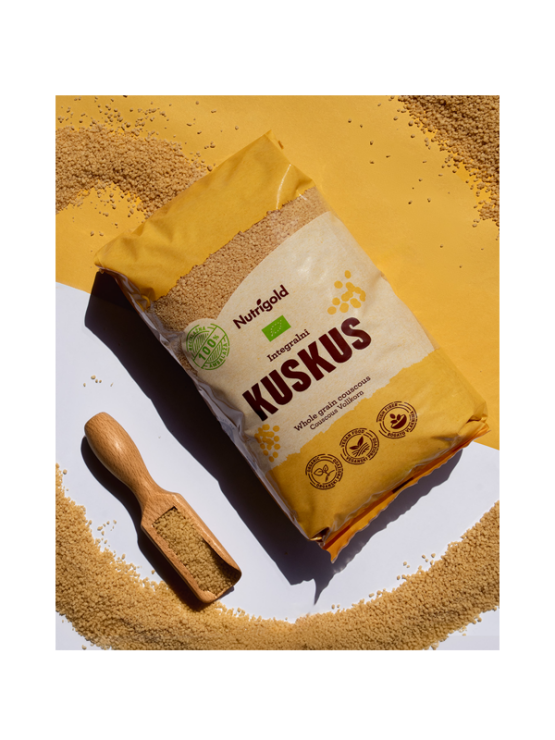 Nutrigold Kus kus integralni - Organski u prozirnoj plastičnoj ambalaži 1kg