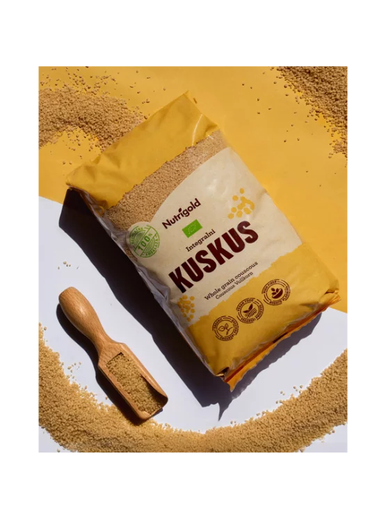 Nutrigold Kus kus integralni - Organski u prozirnoj plastičnoj ambalaži 1kg