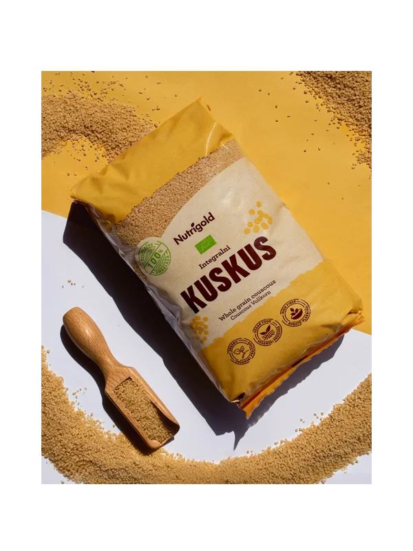 Nutrigold Kus kus integralni - Organski u prozirnoj plastičnoj ambalaži 1kg