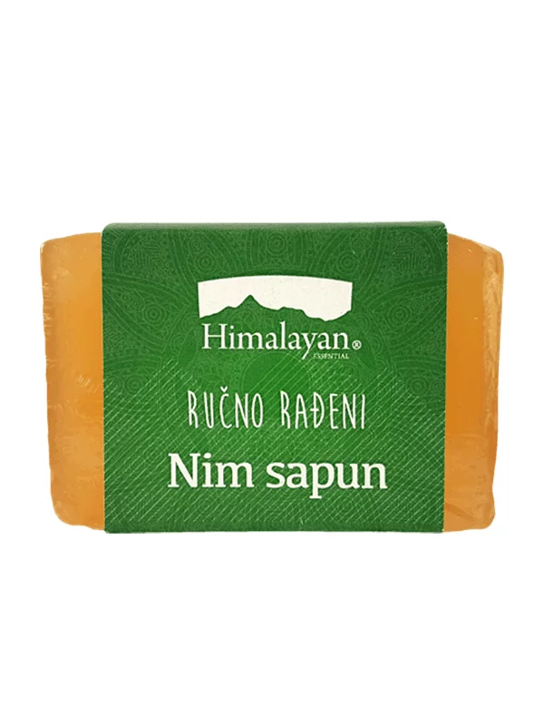 Ručno rađeni sapun od nima omotan zelenom etiketom 100g