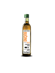 Nutrigold hladno prešano bučino ulje u tamnoj staklenoj ambalaži od 500 ml
