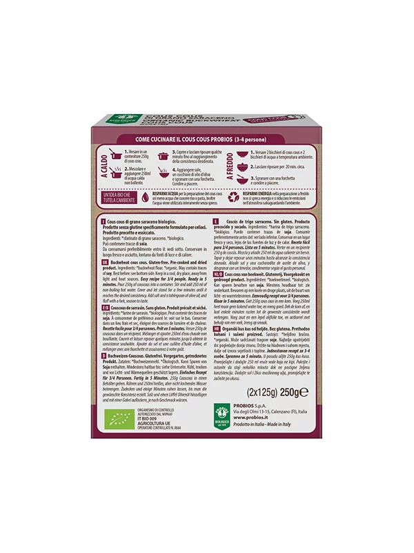 Kus kus od heljde Bez glutena - Bio 250g Probios