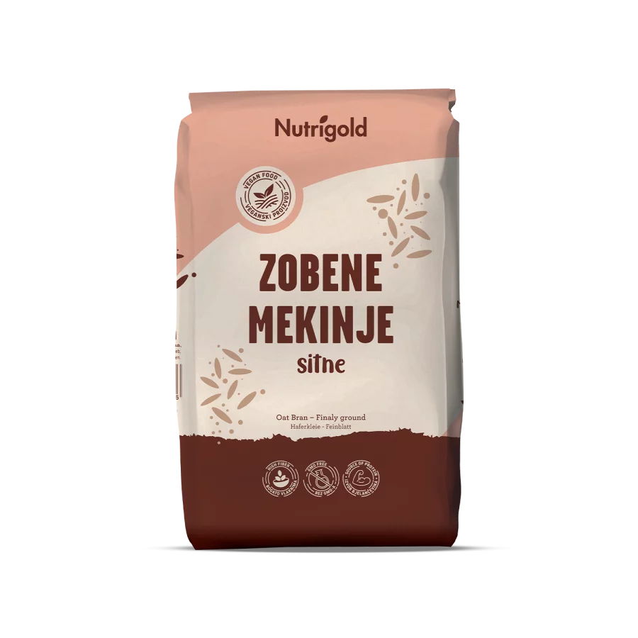 Nutrigold zobene mekinje - posije u papirnatoj ambalaži od 1000g