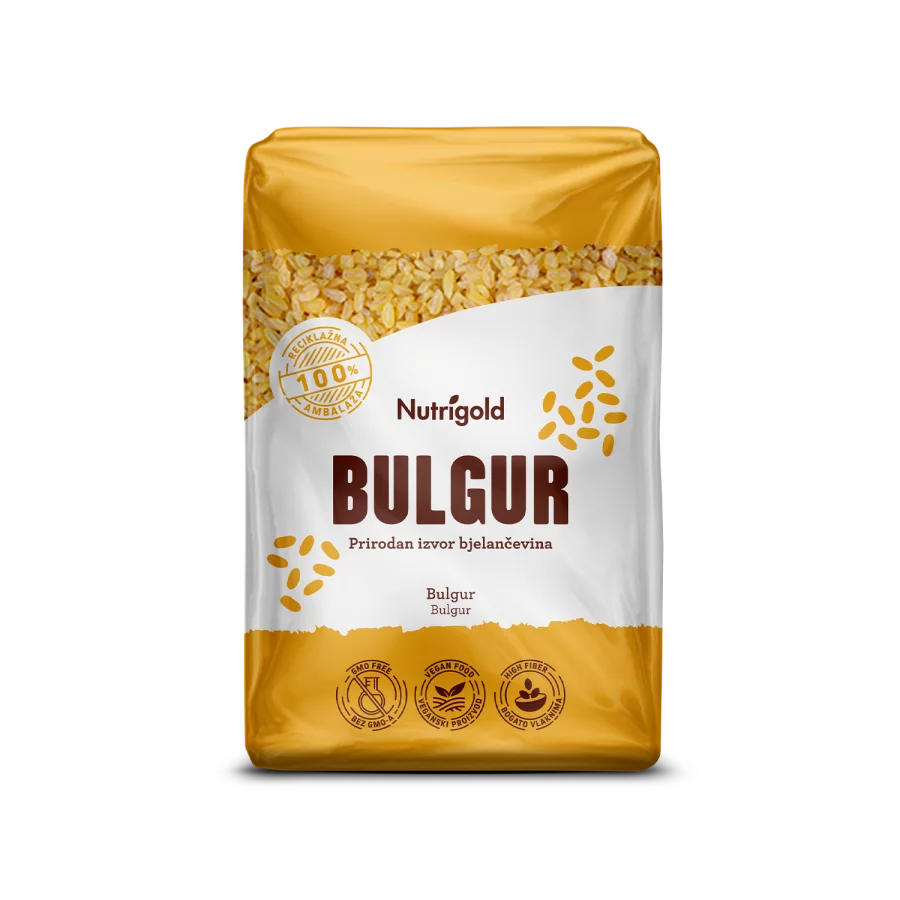 Nutrigold Bulgur u prozirnoj ambalaži od 1 kg