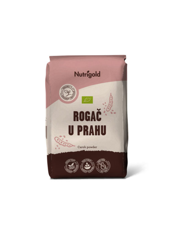 Nutrigold rogač u prahu dolazi u smeđem,papirnatom pakiranju od 500g.