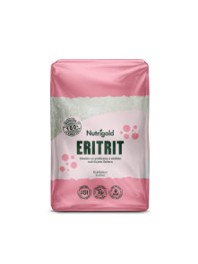 Nutrigold eritrit prirodni zaslađivač u prozirnoj plastičnoj ambalaži 1000g