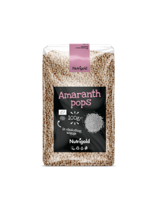 Nutrigold Amaranth pops u prozirnoj ambalaži od 100 grama.