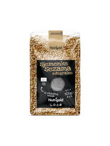 Nutrigold sjemenke sezama u prozirnoj, plastičnoj ambalaži od 500g