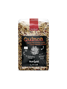 Nutrigold quinoa "tricolor" dolazi u prozirnom, plastičnom pakiranju od 500g.