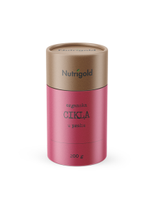Nutrigold organska cikla u prahu u ružičastoj valjkastoj ambalaži od 200g