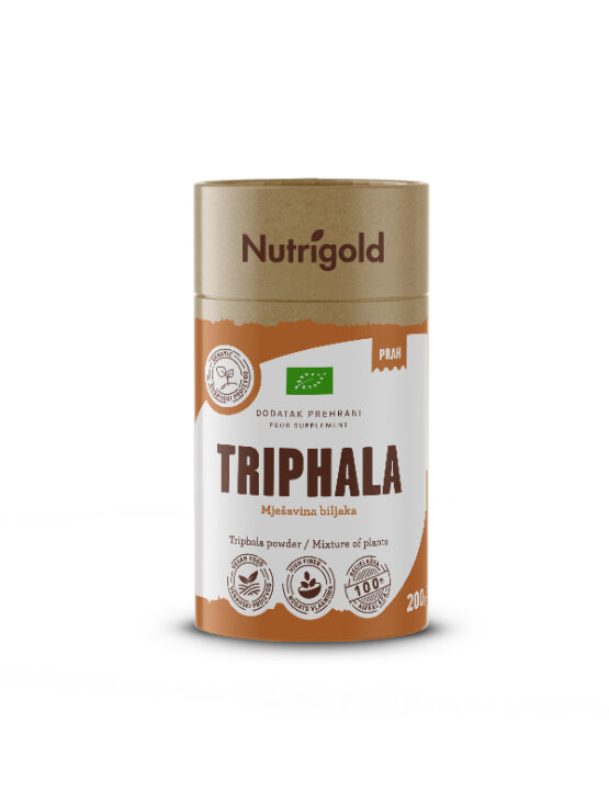 Nutrigold triphala u prahu u kartonskom pakiranju od 200g.