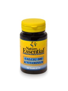 Kalcij 500 + Vitamin D3 1000mg - 50 tableta Nature Essential