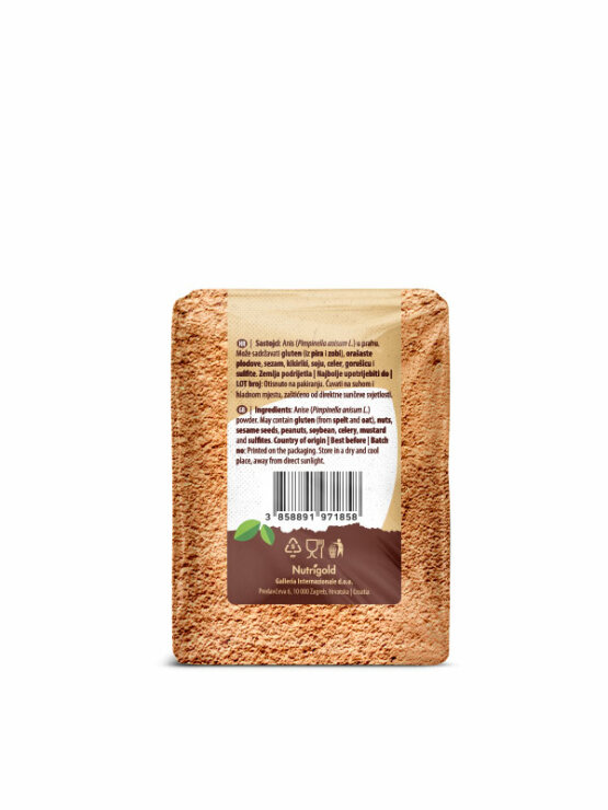 Nutrigold anis prah u prozirnoj ambalaži od 200 grama