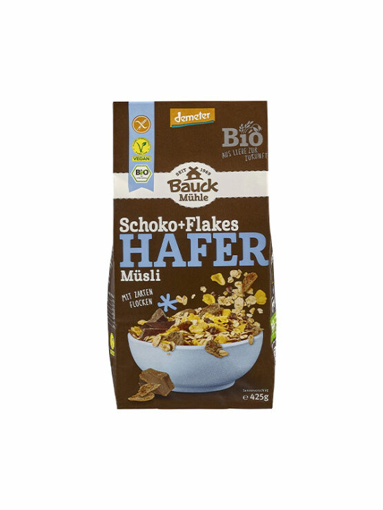 BauckHof organski čokoladni muesli sa zobenim pahuljicama u pakiranju od 425g