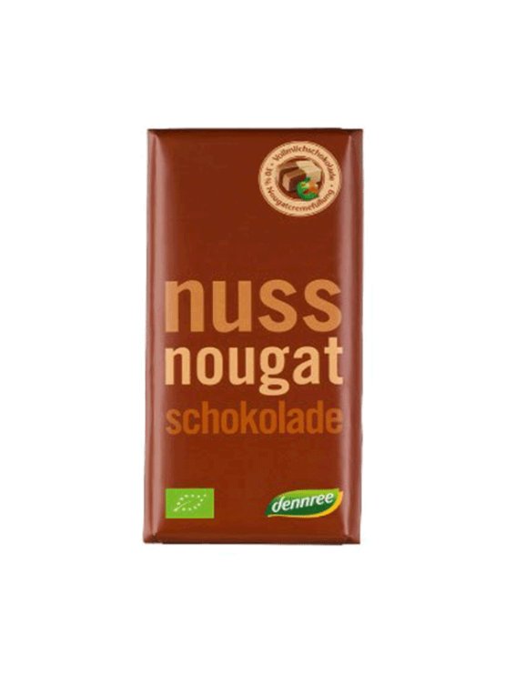 Dennree Čokolada mliječna s nougat krem punjenjem - Organska u pakiranju od 100g