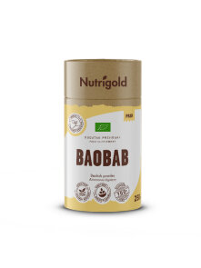 Organski Baobab prah u žutoj valjkastoj ambalaži od 250 grama