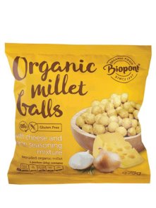 Ekstrudirane kuglice prosa Sir i luk - Organske 75g Biopont