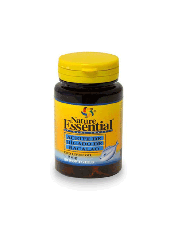 Ulje jetre bakalara 1000mg - Prirodni izvor Vitamina D - 30 kapsula Nature Essential u plastičnoj bočici