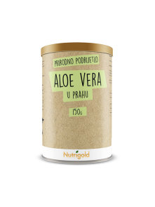 Nutrigold aloe vera u prahu u smeđoj ambalaži od 150g.