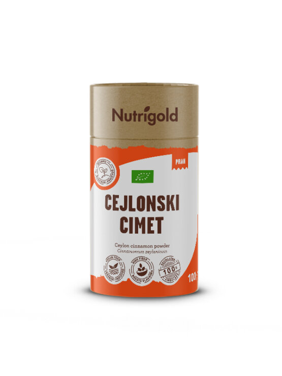 Nutrigold organski ceylonski cimet u tubastoj ambalaži od 100g