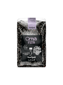 Nutrigold crna riža u prozirnoj ambalaži  500 g