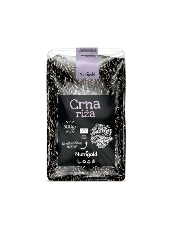 Nutrigold crna riža u prozirnoj ambalaži  500 g