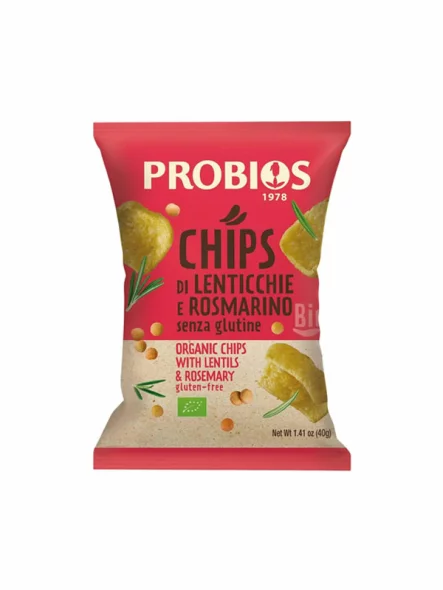 Čips s lećom i ružmarinom - Organski 40g Probios