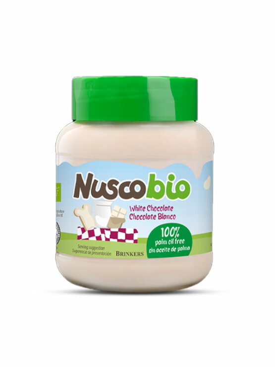 Nuscobio Namaz od bijele čokolade - Organski u staklenoj teglici od 400g