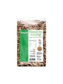 Nutrigold pšenične mekinje u prahu dolaze u prozirnom, plastičnom pakiranju od 500g.