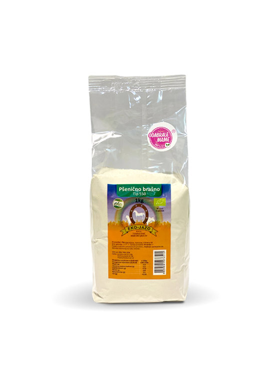 Eko Jazo bio pšenično brašno tip 550 u prozirnoj ambalaži od 1000g