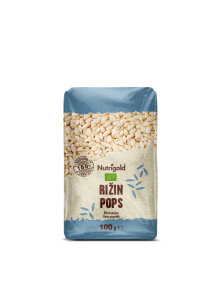 Nutrigold rižin pops u prozirnoj, plastičnoj ambalaži od 100g.
