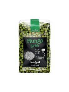 Nutrigold mungo grah dolazi u plastičnoj, prozirnoj ambalaži od 500g.