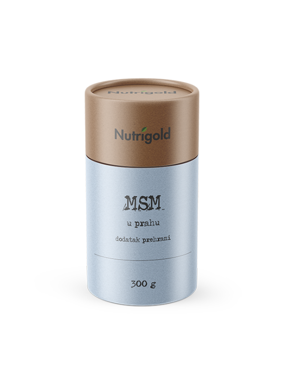 Nutrigold Msm prah dolazi u kartonskom pakiranju od 300g.