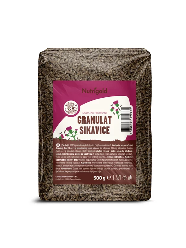 Granulat sikavice Nutrigold u pakiranju od 500 grama