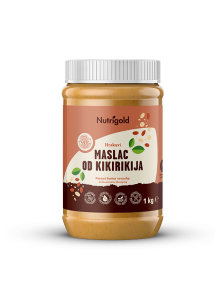 Nutrigold maslac od kikirikija je 100% čisti hrskavi maslac u prozirnoj ambalaži od 1kg