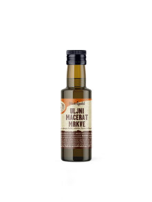 Nutrigold uljni macerat mrkve u tamnoj, staklenoj ambalaži od 100ml.