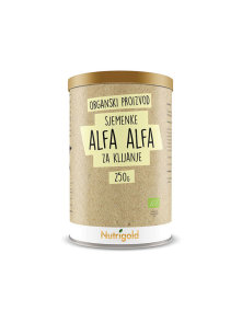 Nutrigold organske sjemenke alfa alfa za klijanje u ambalaži od 250 grama