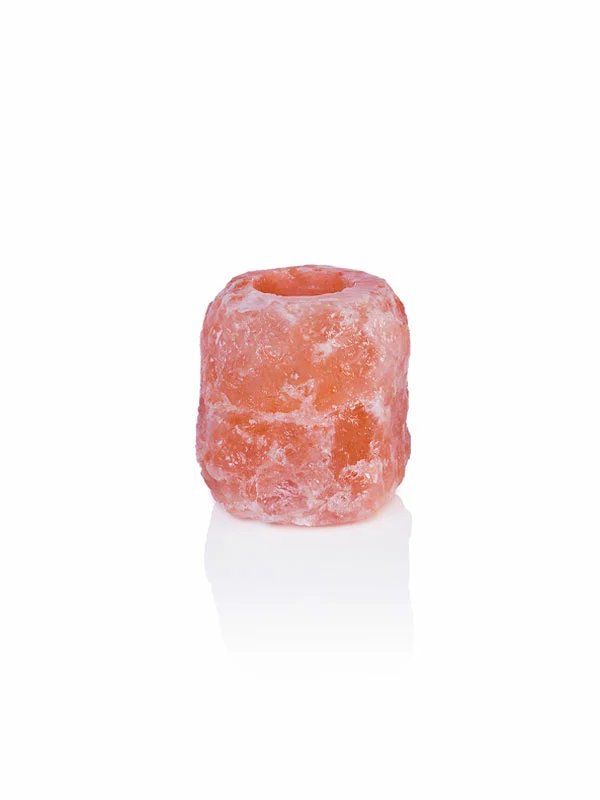 Nutrigold svijećnjak od himalajske soli s jednom lučicom  s jednom rupom za lučicu.