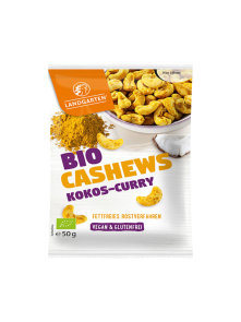 Indijski orah Kokos & Curry Snack - Organski 50g Landgarten