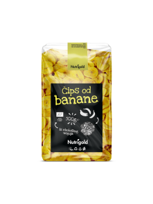 Nutrigold organski čips od banane u prozirnom pakiranju od 500 g