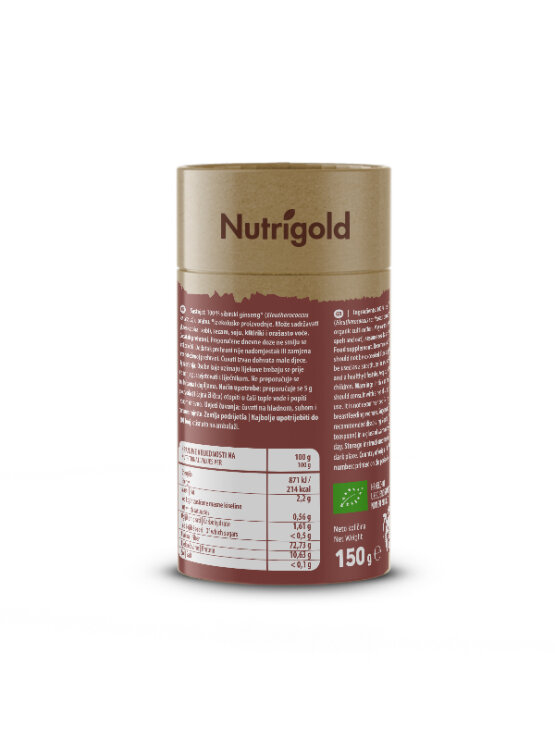 Nutrigold Sibirski ginseng u kartonskom pakiranju od 150g.