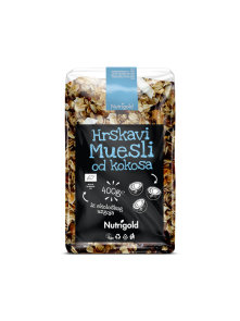 Nutrigold Kokos hrskavi muesli - Organski u prozirnoj plastičnoj ambalaži 400g