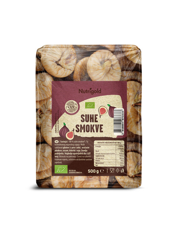 Nutrigold suhe smokve u prozirnom,plastičnom pakiranju od 500g.