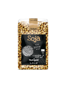Nutrigold soja u prozirnom, plastičnom pakiranju od 1000g.