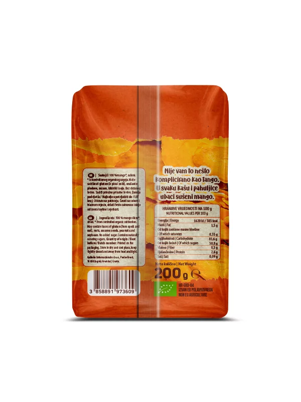 Sušeni mango - Organski 200g Nutrigold
