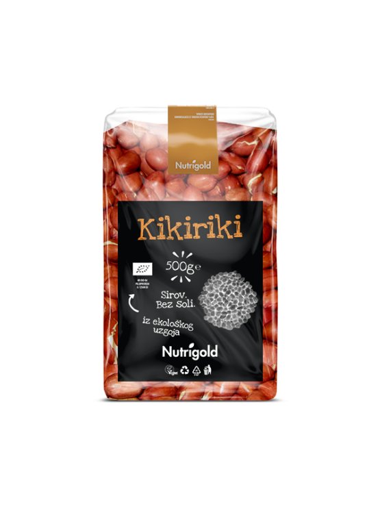 Nutrigold Kikiriki oljušteni Sirovi - Organski u prozirnoj plastičnoj ambalaži 500 g